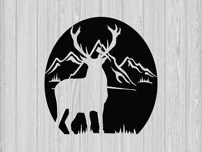 Deer silhouette illustration