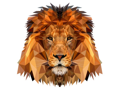 Lion adobe illustrator art character design draw drawing high poly art lion head lion king love animals low poly vector