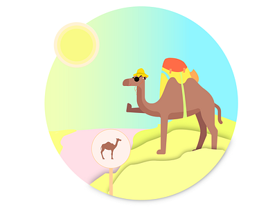 Camel animal animation artwork camel design fantasy graphic graphic design humor icon illustration road sign vector