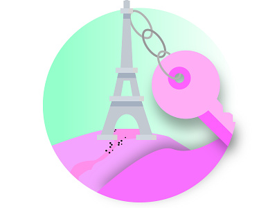 Eiffel tower animation artwork design eiffeltower fantasy graphic graphic design humor icon illustration key vector