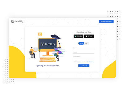 School Dashboard: Login and Register WEB analysis android app branding dashboard designs flutter form design gradients illustration input form login form onboarding onboarding design registration form sign up form typography ui design ux web web design