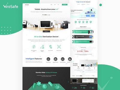 Virosafe Landing Page design