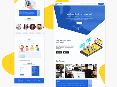 Landing Page - Intellify 99acres adobexd analysis android app animation dashboard designs editorial illustration education education app education website educational freebie gradients iitdelhi illustration typography ui design uikits