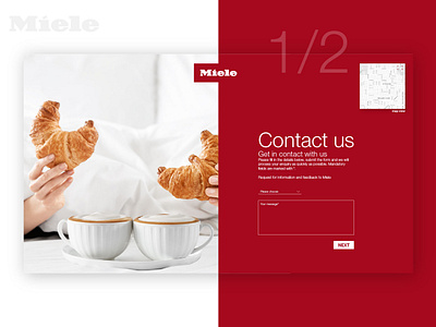 Contact Us form for Miele 1/2