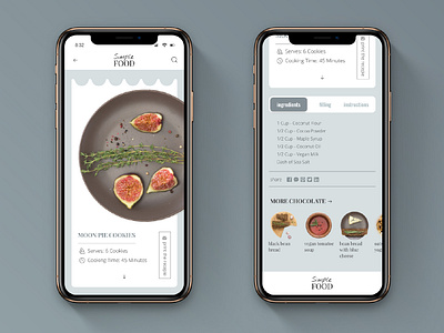 Recipe card chef clean cook cooking dailyinspiration dailyui dailyui040 figma flat design food food app mobile paper plate print recipe recipe app ui webdesign