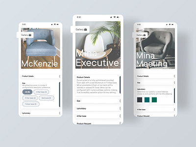 Info Cards for Furniture store app card cards ui chair clean dailyinspiration dailyui dailyui045 details figma flat furniture furniture app info information information architecture interface ios mobile ui