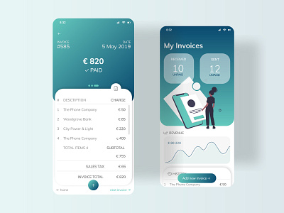 Invoice interface design