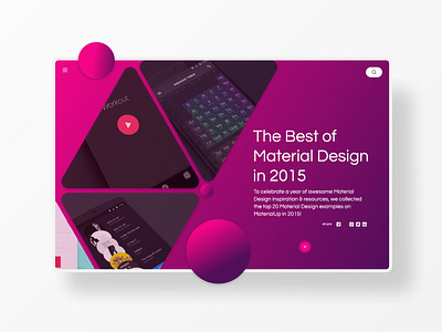 Best of 2015 article best of 2015 dailyinspiration dailyui interface landing page material design share ui