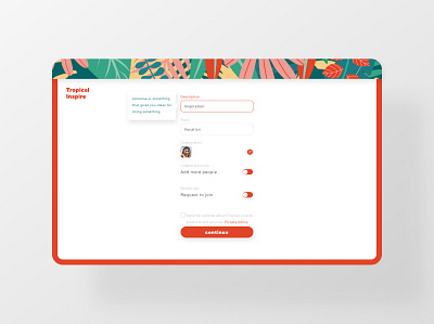 Form clean form forms inputs inspiration interface radio button tropical ui web design
