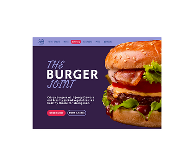 The Burger Joint branding design flat minimal ui web