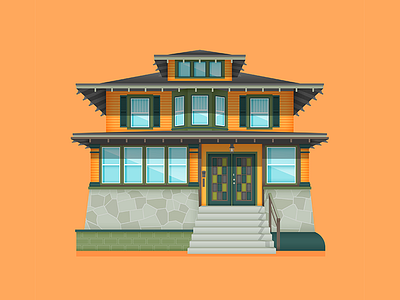 021 animation architechture building design flat grand rapids house icon illustration michigan vector