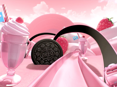 Plenty x Oreo Milkshake 3d animation commercial digital graphic design