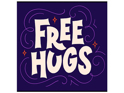 Alison Carmichael x Free Hugs 2d alison carmichael colour design digital graphic design illustration illustrator jelly london lettering logo typography