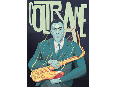 Joe Waldron 'Coltrane' 2d character characterdesign colour design digital graphic design illustration illustrator jelly london joe waldron