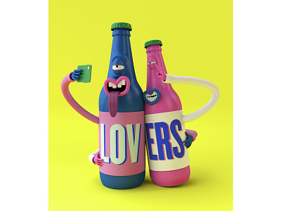 Design Lad 'Beer Lovers' 3d character characterdesign colour design digital graphic design illustration illustrator jelly london