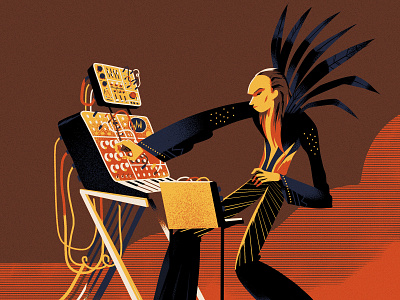 Steve Scott 'Brian Eno' 2d character characterdesign colour design digital graphic design illustration illustrator jelly london
