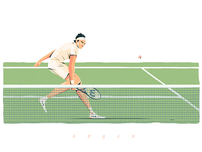 Joe Waldron 'Wimbledon' character digitalart figure illustration illustrator jelly london joe waldron tennis wimbledon
