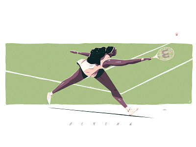 Joe Waldron 'Wimbledon' digital art illustration illustrator joe waldron serena williams tennis wimbledon