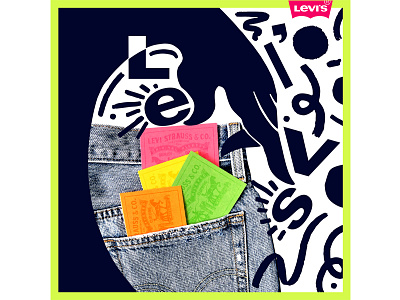 Kelly Anna x Levi's colour design digital graphic design illustration illustrator jelly london kelly anna levis