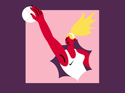 Marylou Faure x Nike Netball World Cup characterdesign colour design digital feminist graphic design illustration illustrator jelly london marylou faure netball women world cup