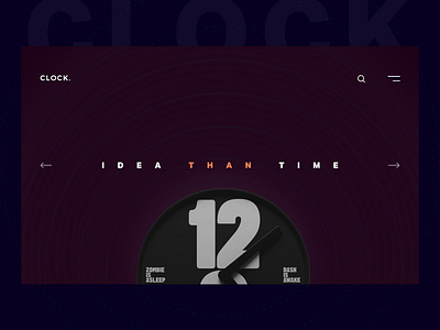 Clock banner design branding design typography ui