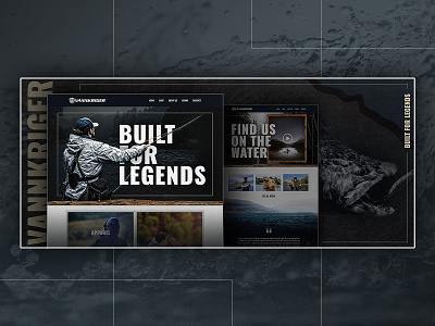 Website Layout: Fishing Lifestyle & E-Commerce Brand