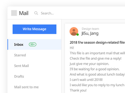 180827 Mail re-design mail re design ui uiux ux web web site webdesign webdesigner