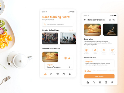 Food & Groveries Delivery App Concept breakast delivery delivery app food and dreak food delivery app