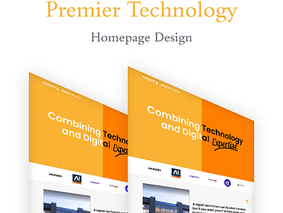 Homepage Design - Premier Technology antgraphics banner design design graphic design homepage landingpage ui web