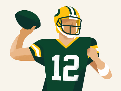 Mr. Rodgers 12 aaron rodgers arm character football green bay illustration packers quarterback sports texture wisconsin