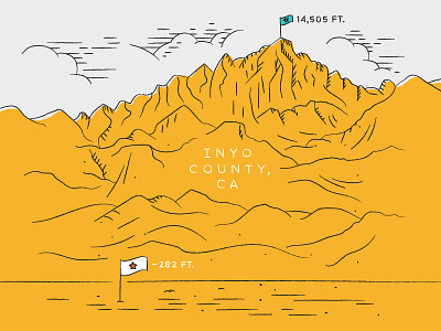 Inyo County california county elevation illustration inyo inyo county landscape line mountains texture topography