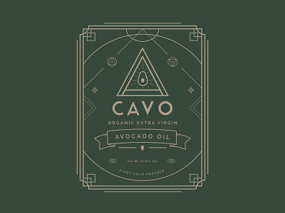 Avocado Oil for Secret Society alchemy avocado badge food logo label line logo linework masonic