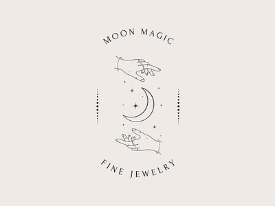 Moon Magic alchemy badge brand identity illustrated logo logo logomark magic modern modern logo moon oval vintage logo
