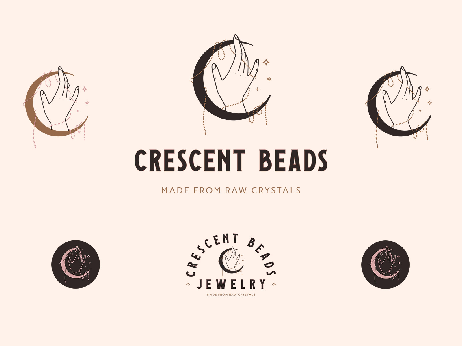 Crescent Beads Logo by Nue Brands on Dribbble