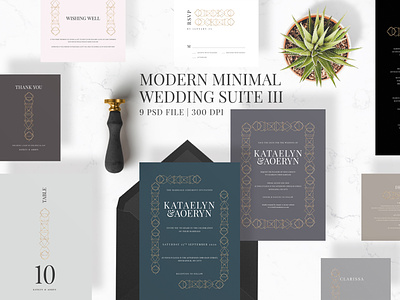 Modern Minimal Wedding Suite III