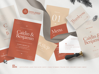 Minimal Wedding Invitation Suite