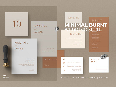 Minimal Burnt Wedding Suite