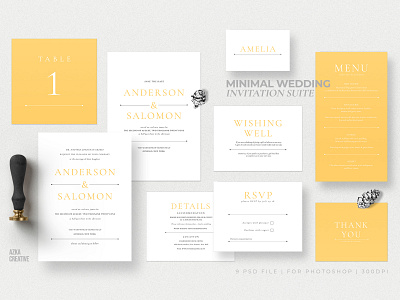 Minimal Wedding Invitation Suite