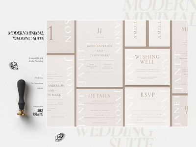 Modern Minimal Wedding Suite