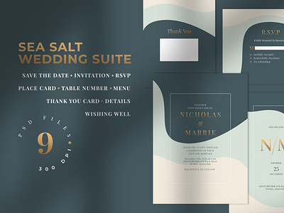 SEA SALT - Wedding Invitation Suite