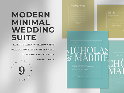 Modern Minimal Wedding Suite