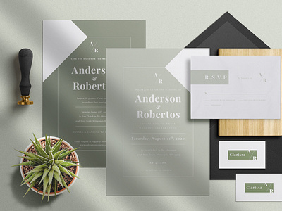 Minimal Green Wedding Suite