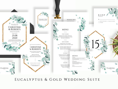 Eucalyptus & Gold Wedding Suite