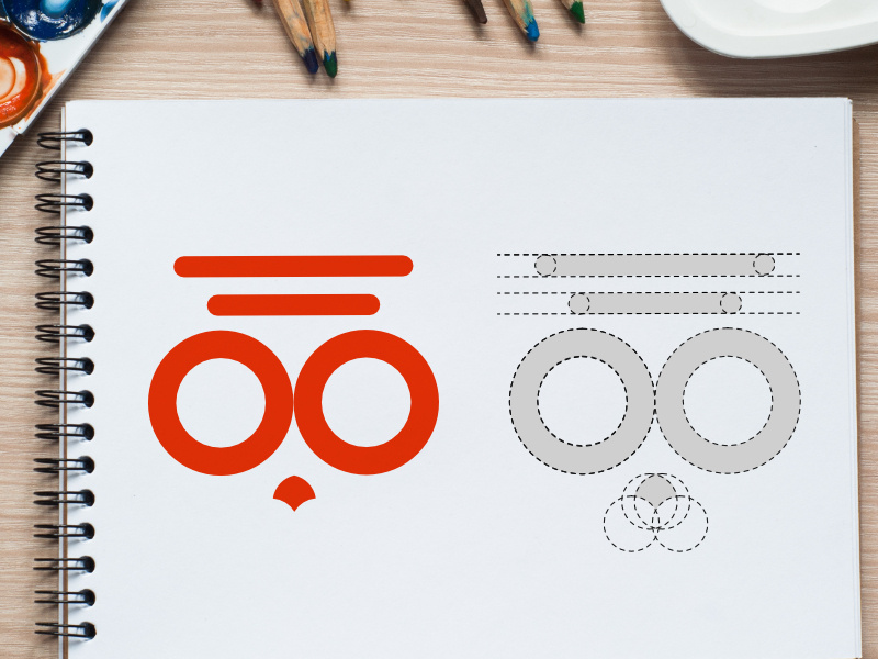 Bukales logo simplify ux happiness gamification study education orange golden ratio minimal icon flat bird illustration logo design clean branding vector illustration affinity design