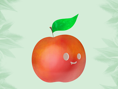 Happy Apple affinity design apple delicious flat fresh fruit happy illustration red vector