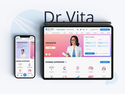 Dr.Vita corporate doctor health medical medicine uiux user interface web web design website