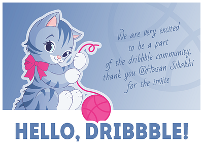 Hello Dribbble! debut first hello invitation