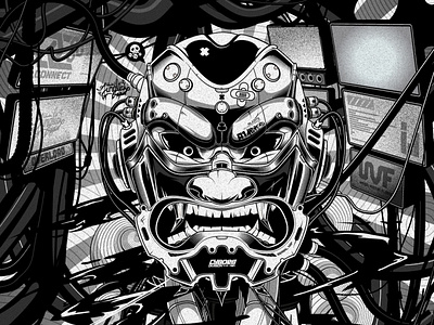 ONI mask 2013 illustration sci fi vector vectorart