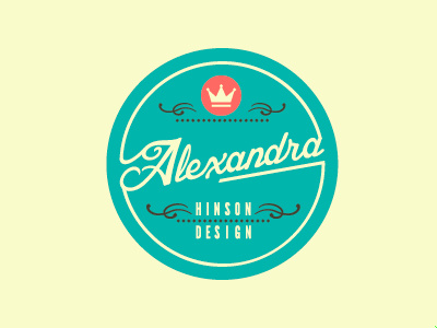 Personal Logo alexandra aqua cream emblem hinson logo salmon