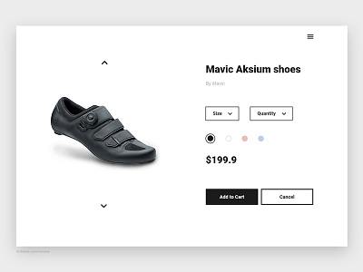 033/100 daily ui - customize product 100 daily ui add to cart app black branding clean customize product customize shoe design flat icon shop simple ui ux web website